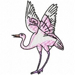 Egret Embroidery Design 11 Egret Embroidery Design 11